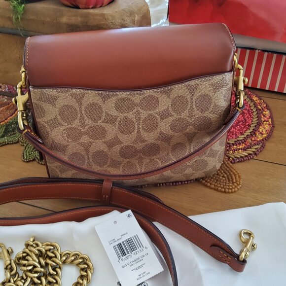 New Coach Cassie 19 in Signature Tan and Rust CV436 - Picture 6 of 10